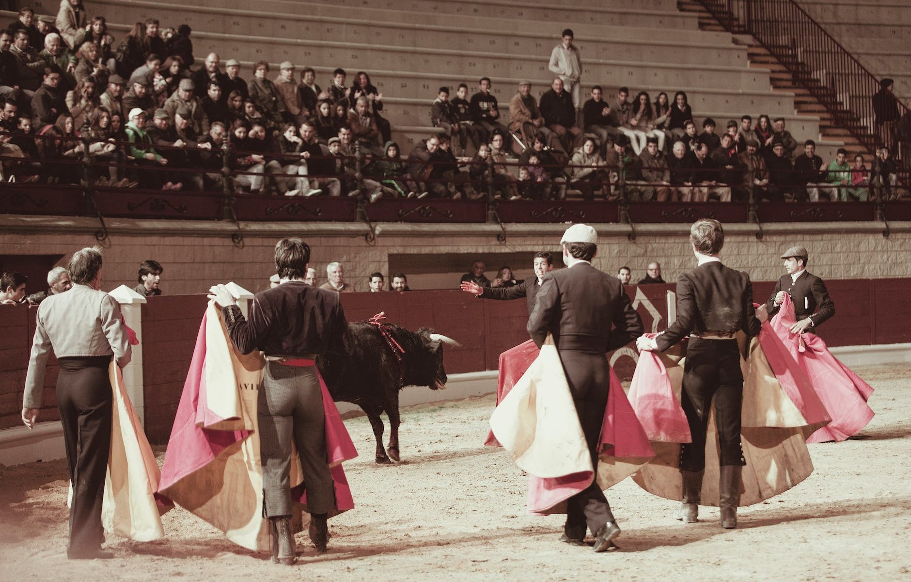 bullfighters in a bullring
