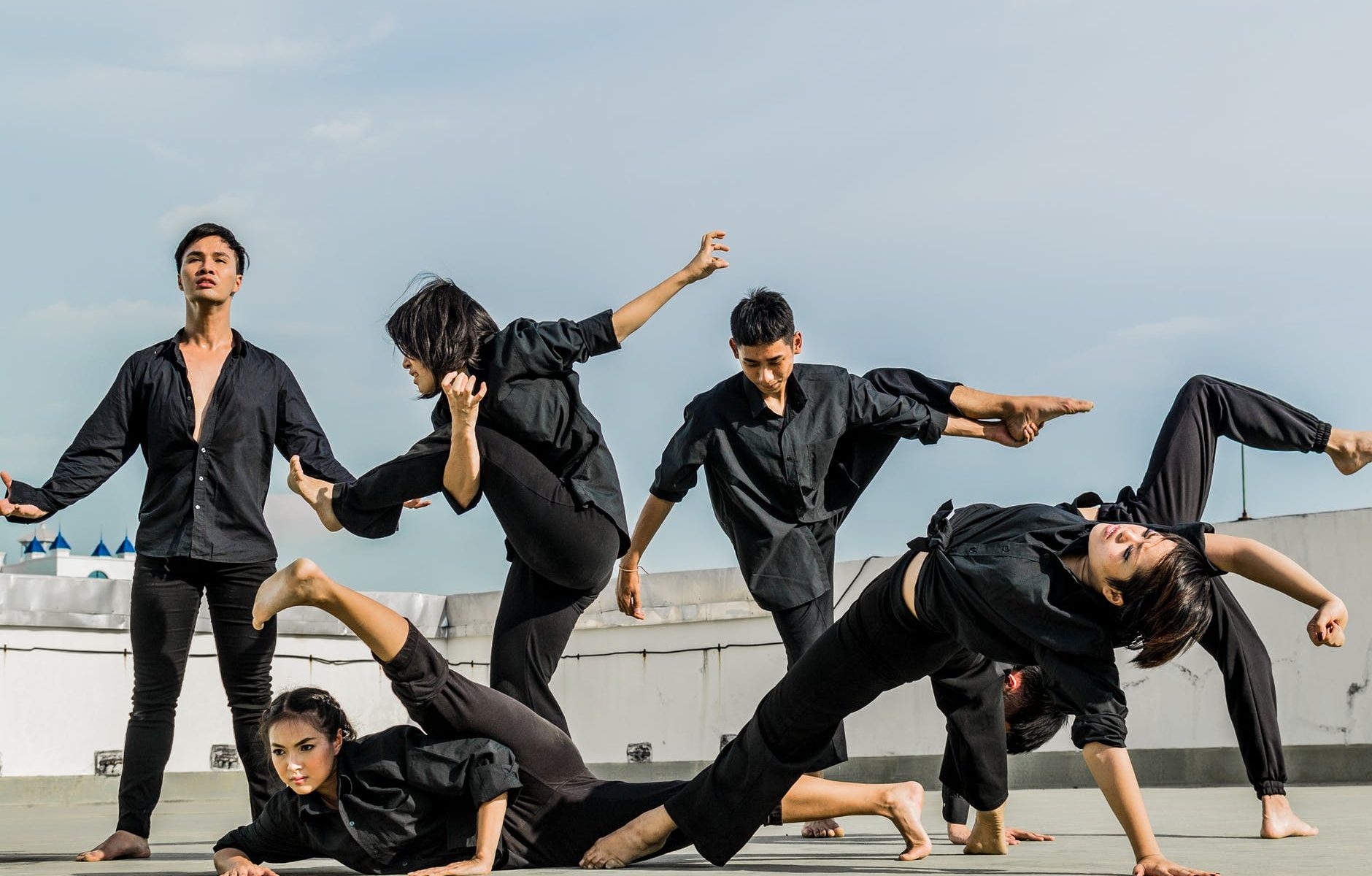 persons in black shirt and pants