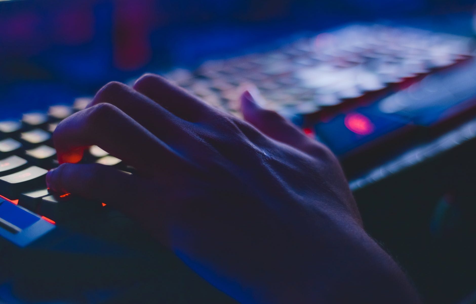 photo of person typing on computer keyboard