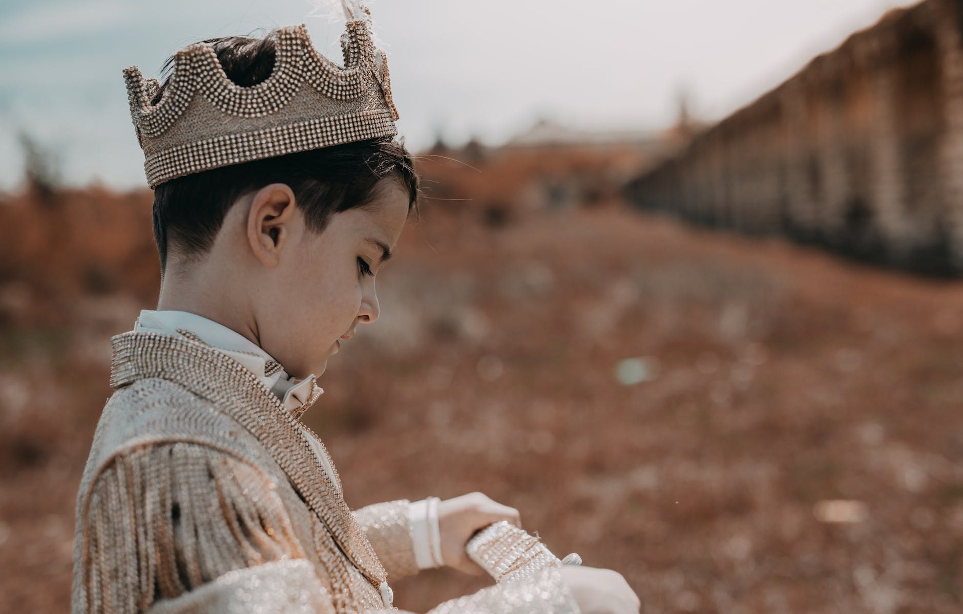 boy wearing a prince costume