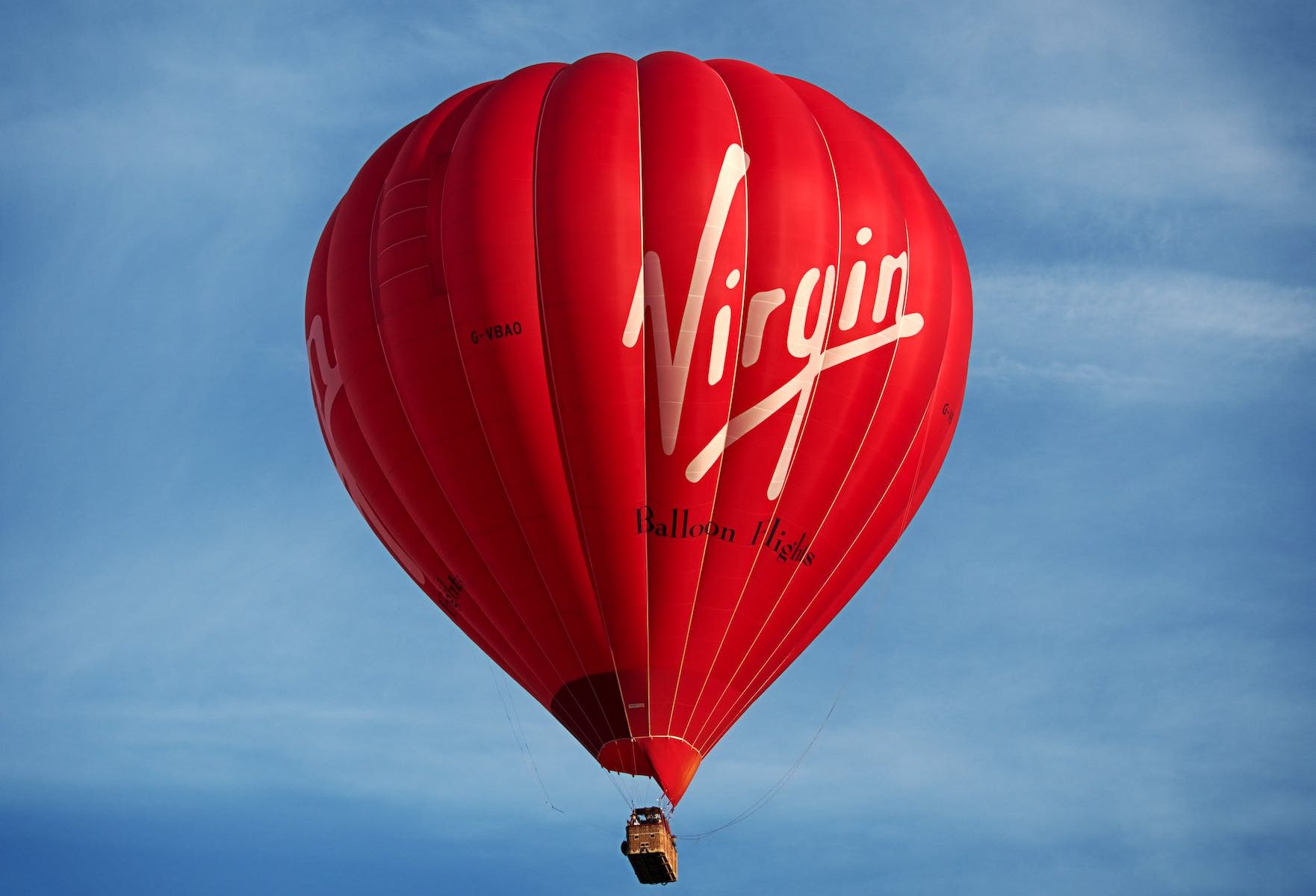 red virgin hot air balloon