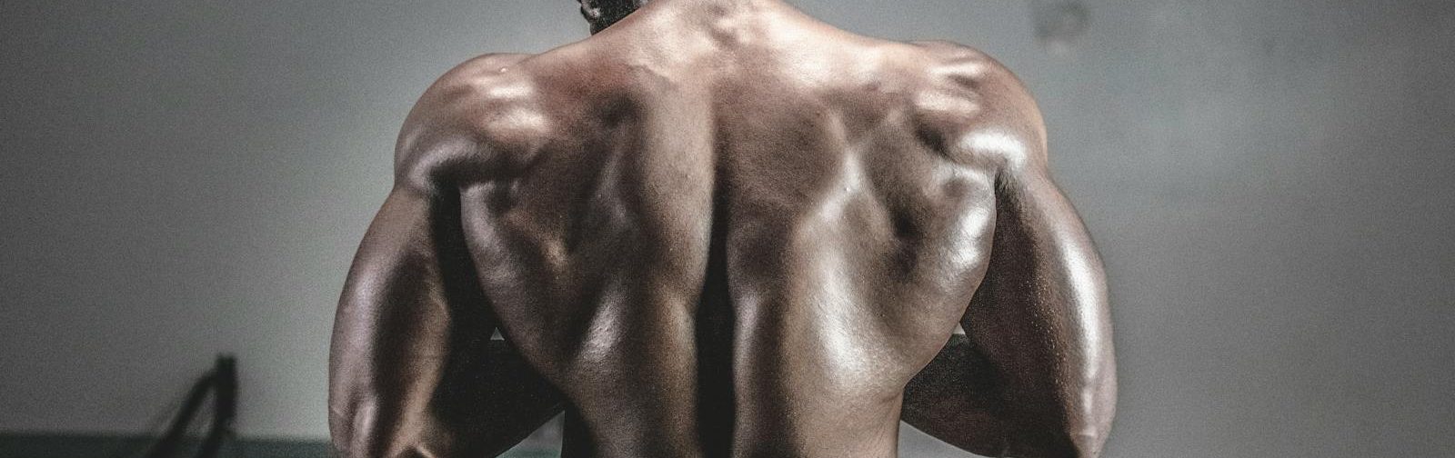 A shirtless man displaying his muscular back, showcasing strength and fitness.