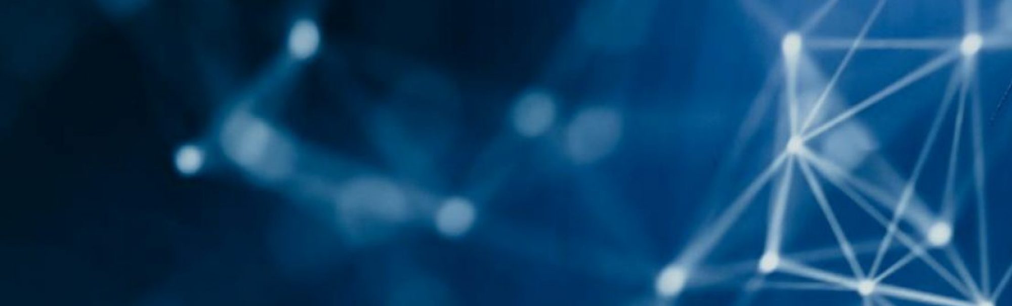A robotic hand reaching into a digital network on a blue background, symbolizing AI technology.